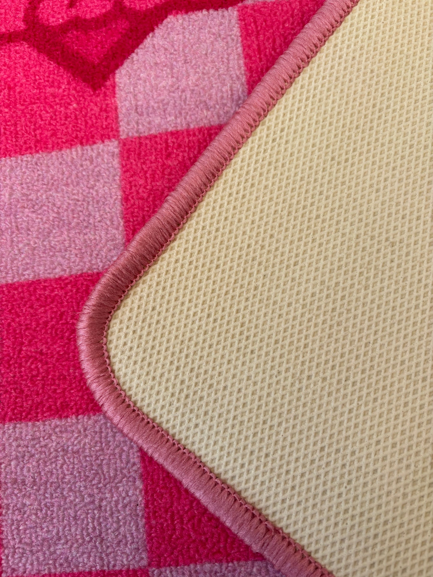HOT PINK CHECKERBOARD UNIVERSAL CAR MATS x 2