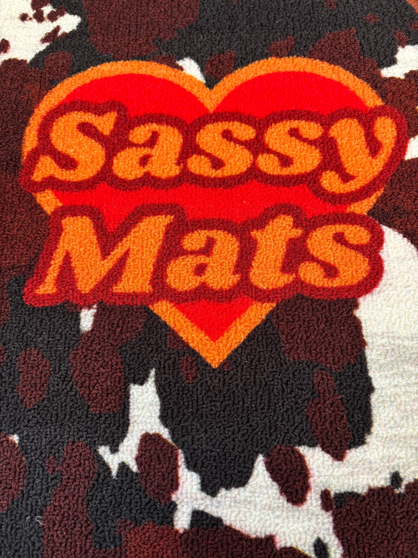 COW PRINT UNIVERSAL CAR MATS x 2