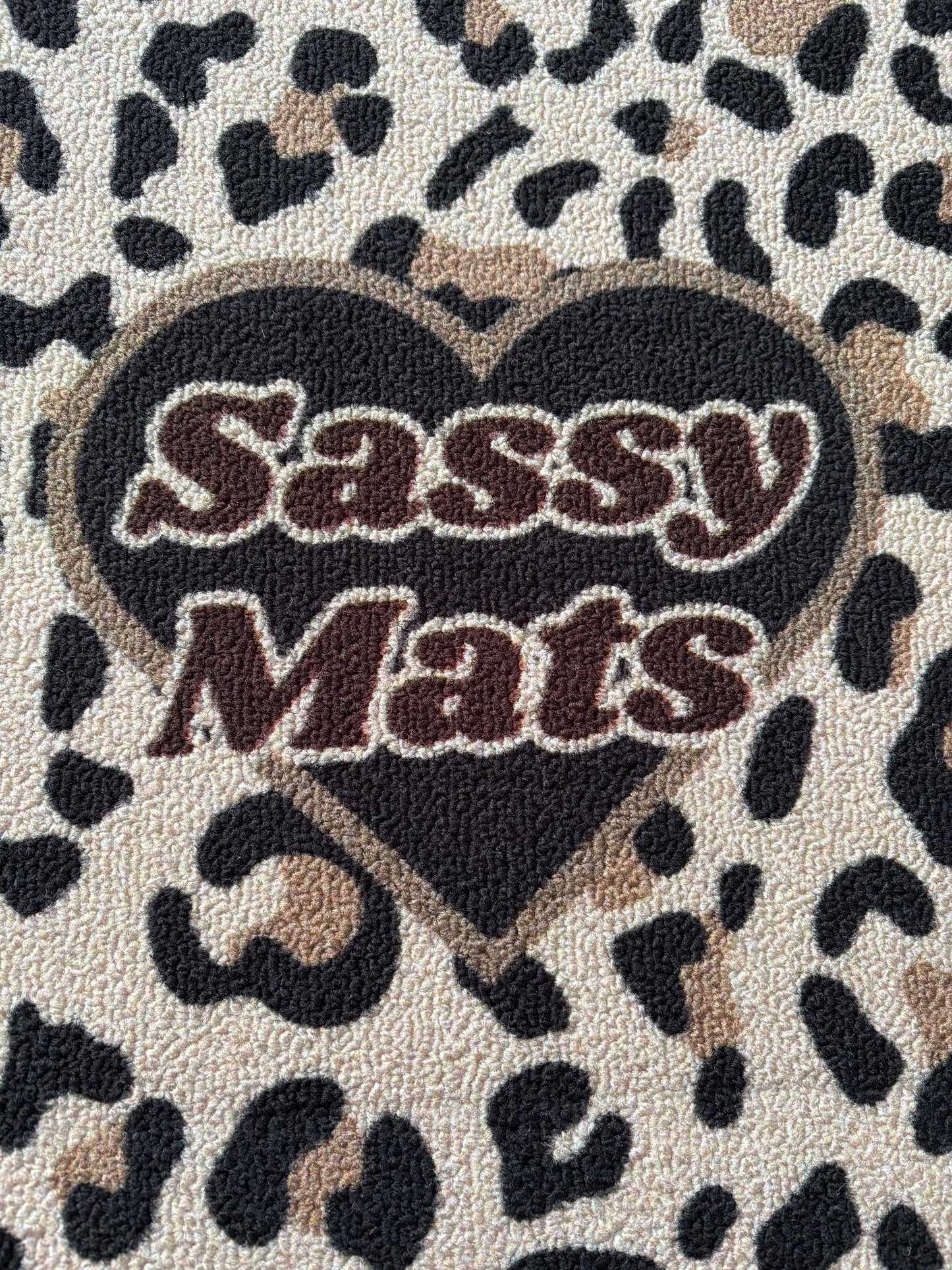 LEOPARD PRINT UNIVERSAL CAR MATS x 2