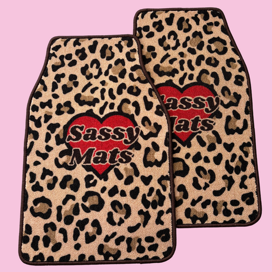 LEOPARD UNIVERSAL CAR MATS x 2